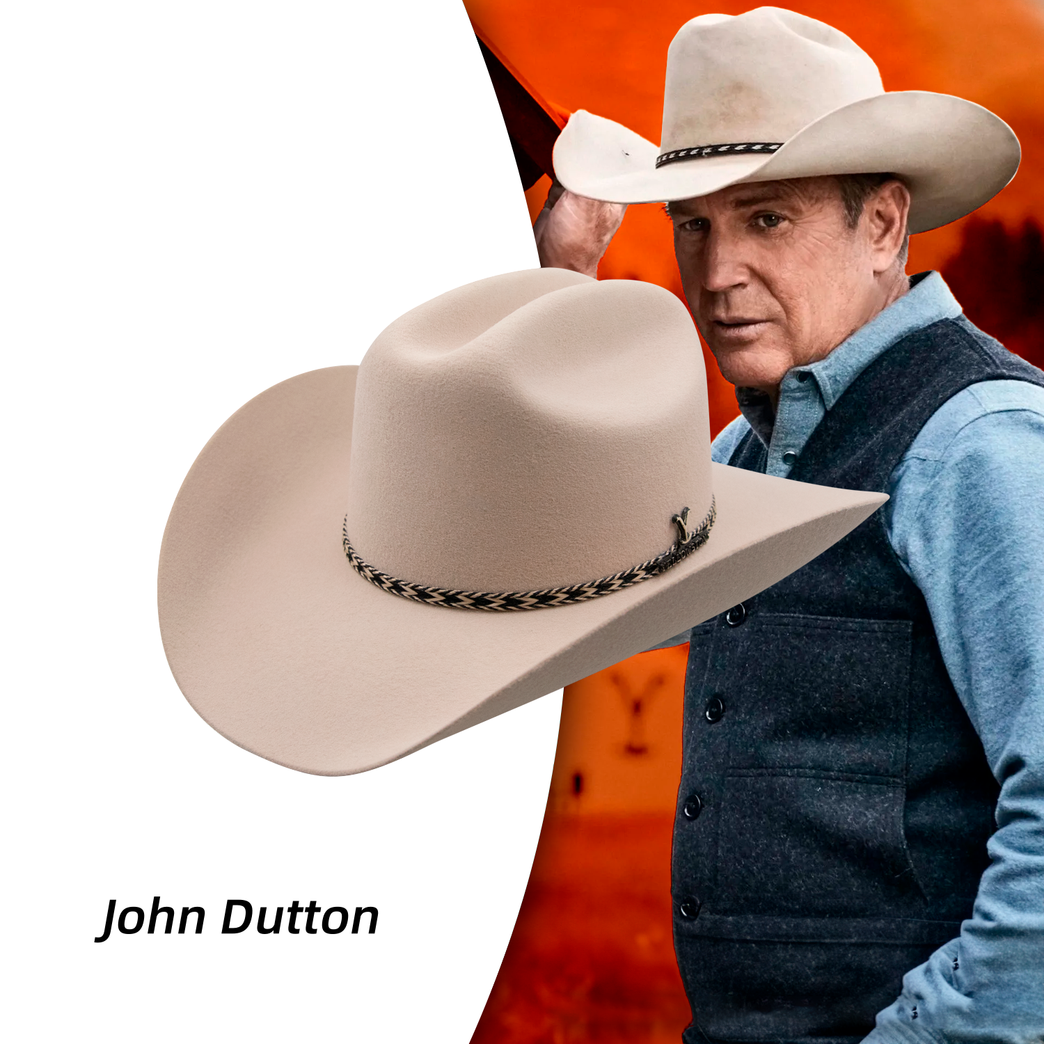 Bull Ranch 10x John Dutton Silverbelly Style