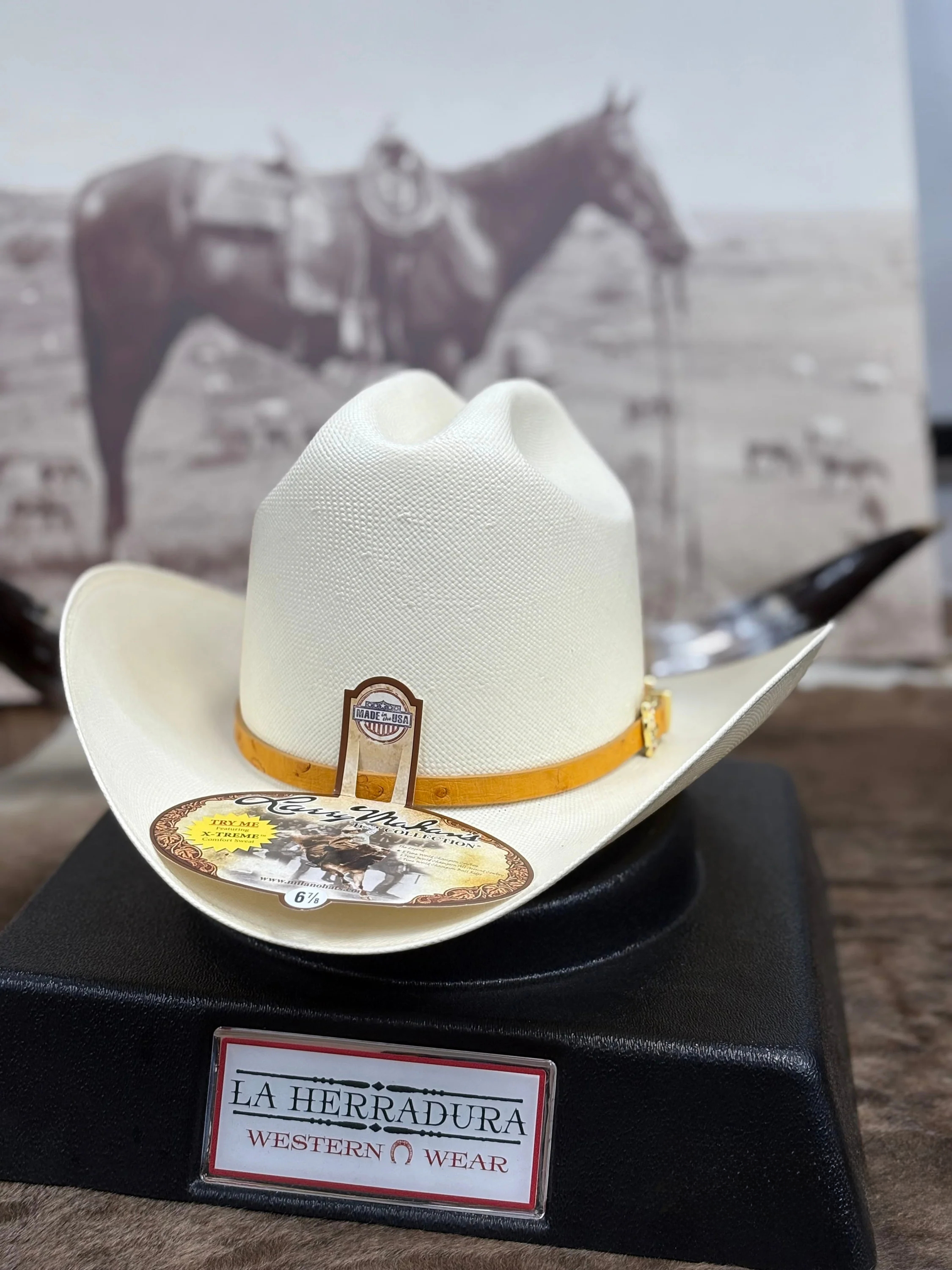 Larry Mahan's 30X Buttercup Straw Hats Corona Orix Sinaloa Style Copa alta