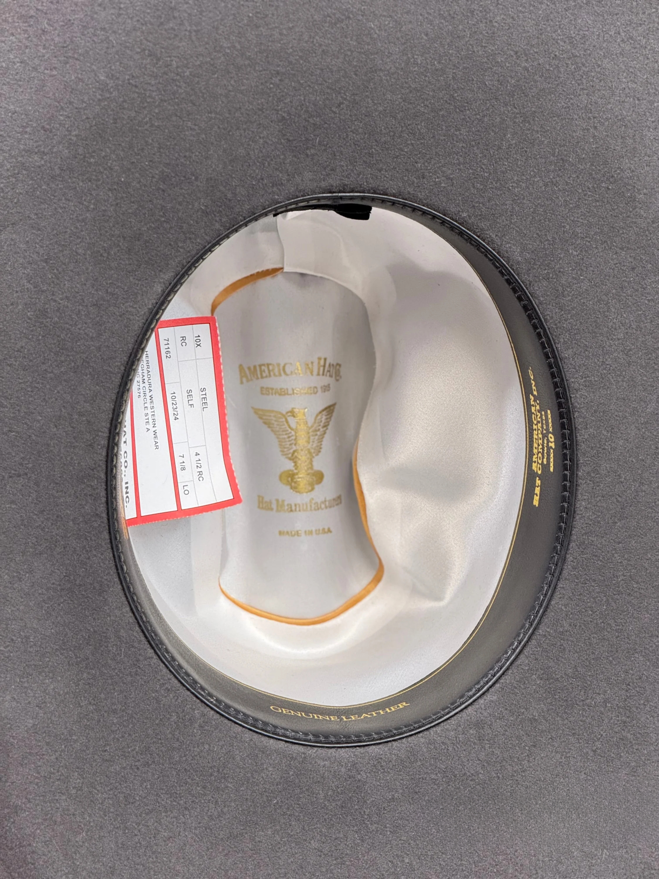 10X American Felt Hat Steel