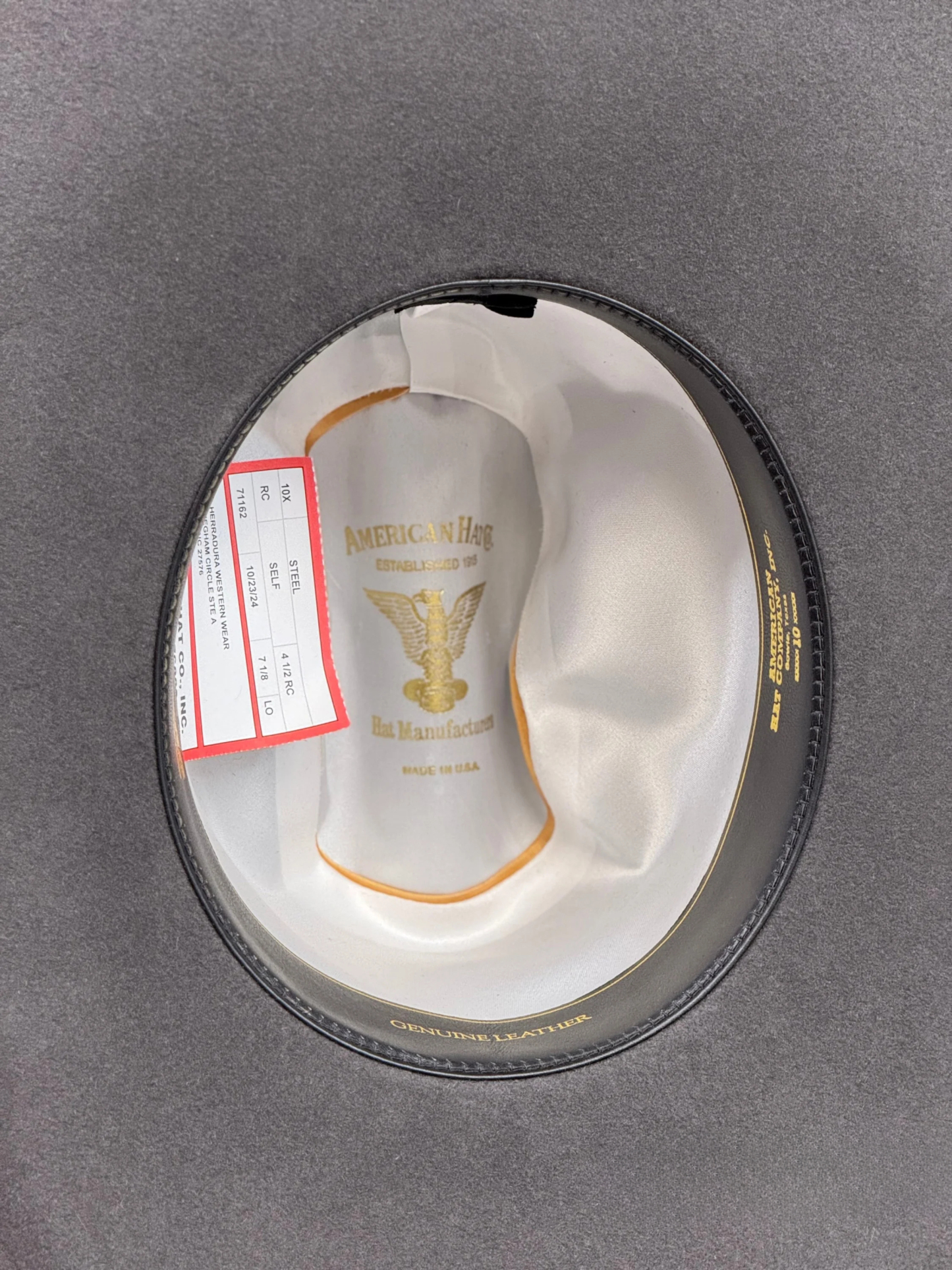 10X American Felt Hat Steel