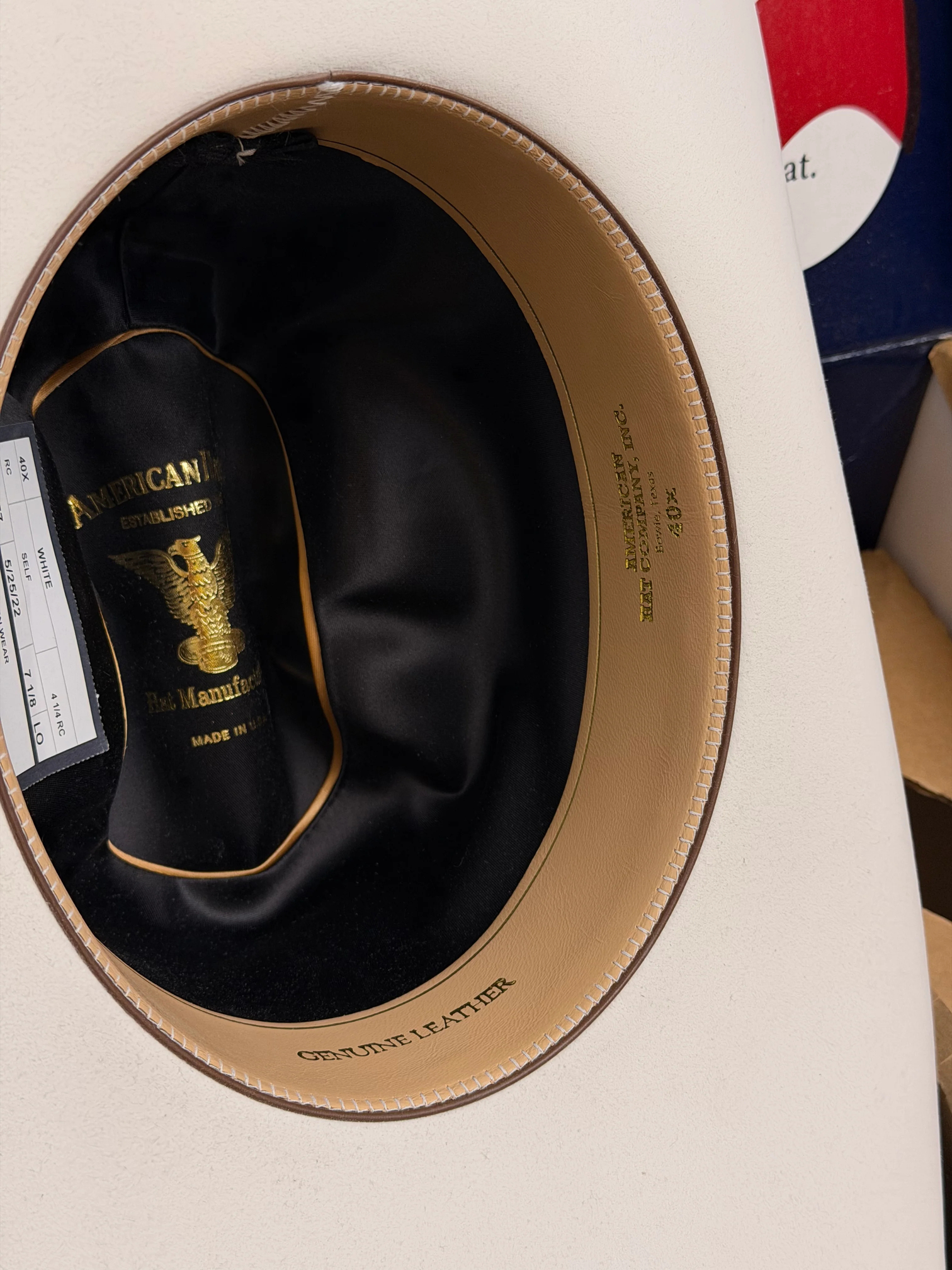 40X American Felt Hat White