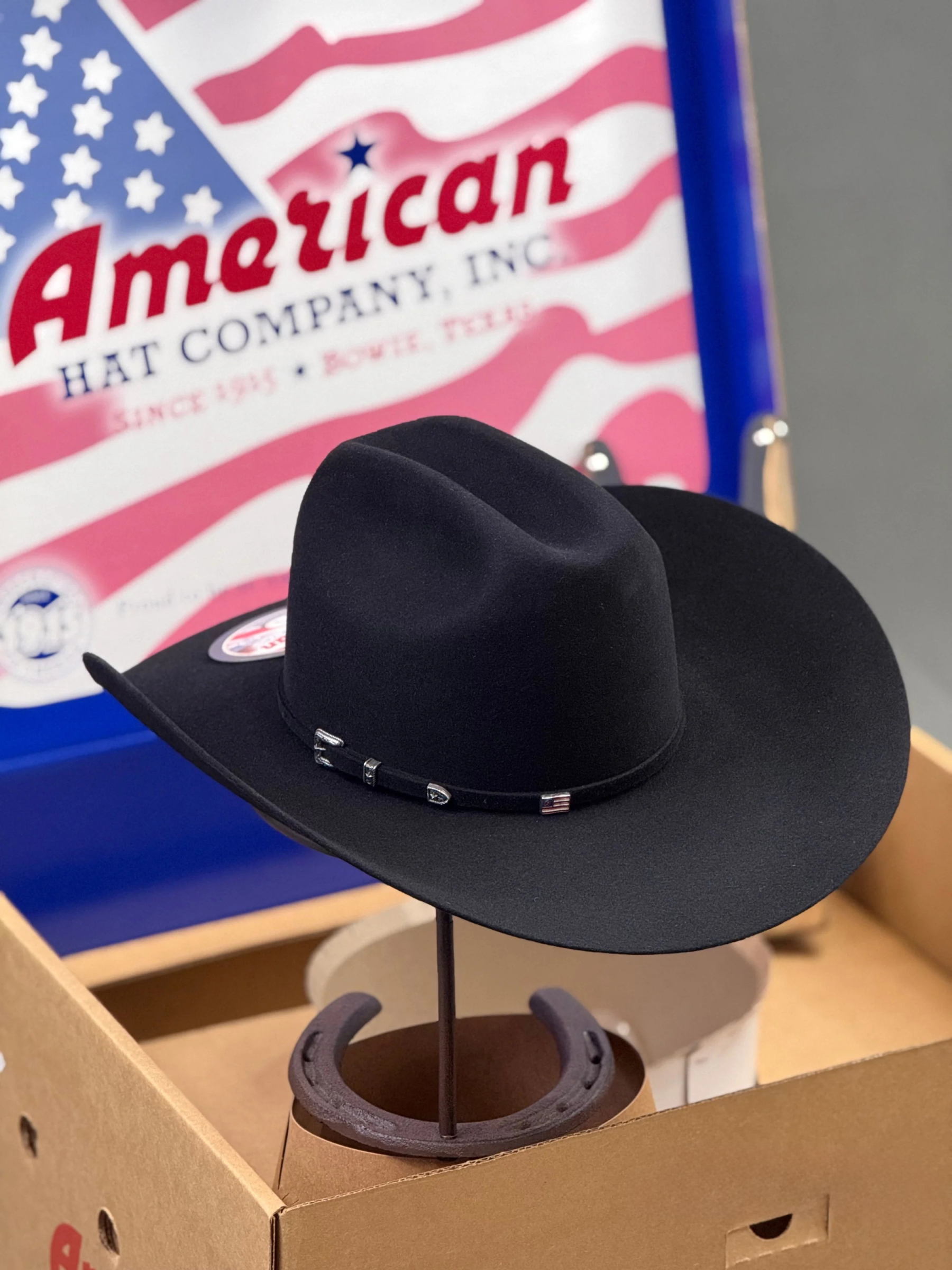 10X American Felt Hat Black