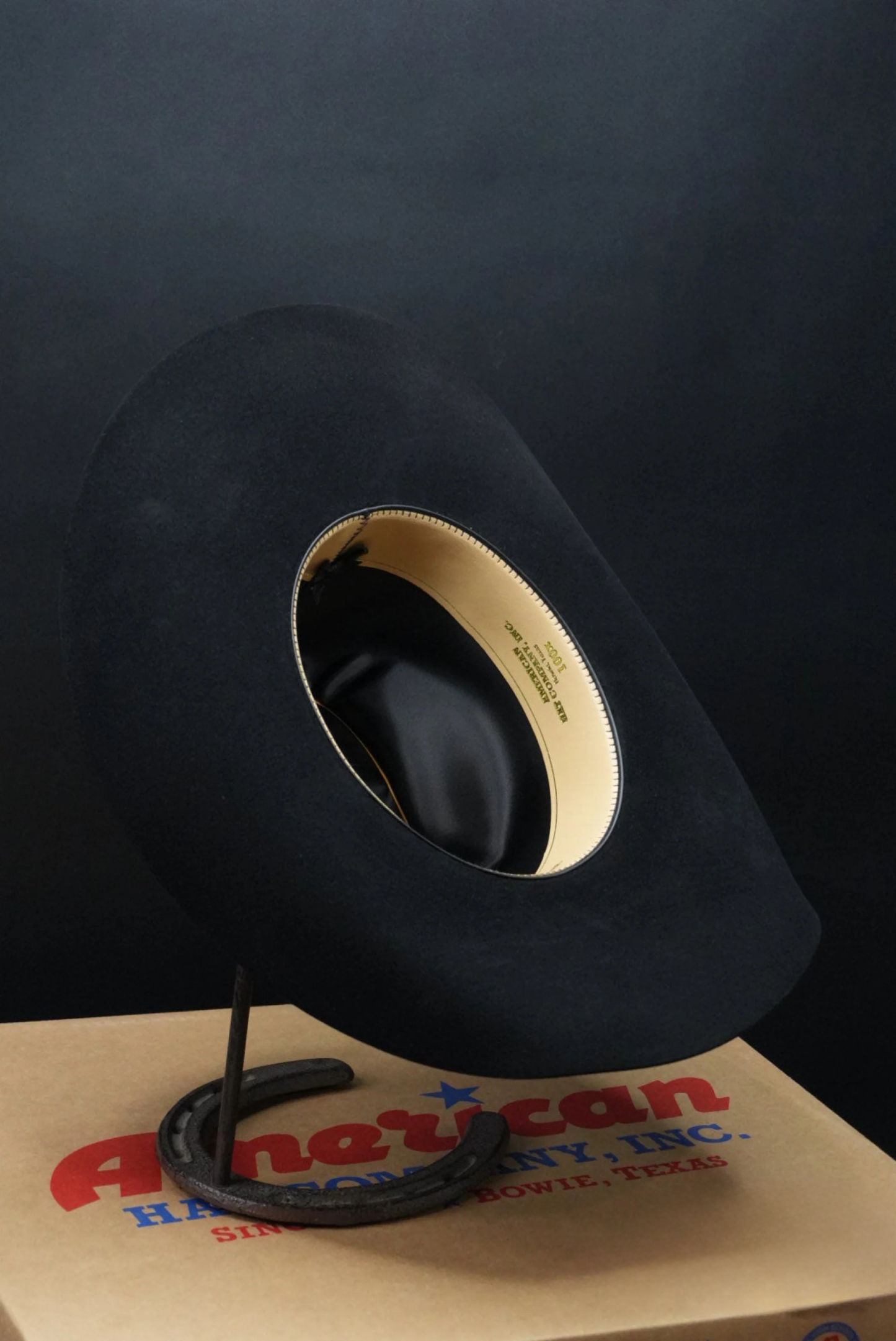100X American Felt Hat Black