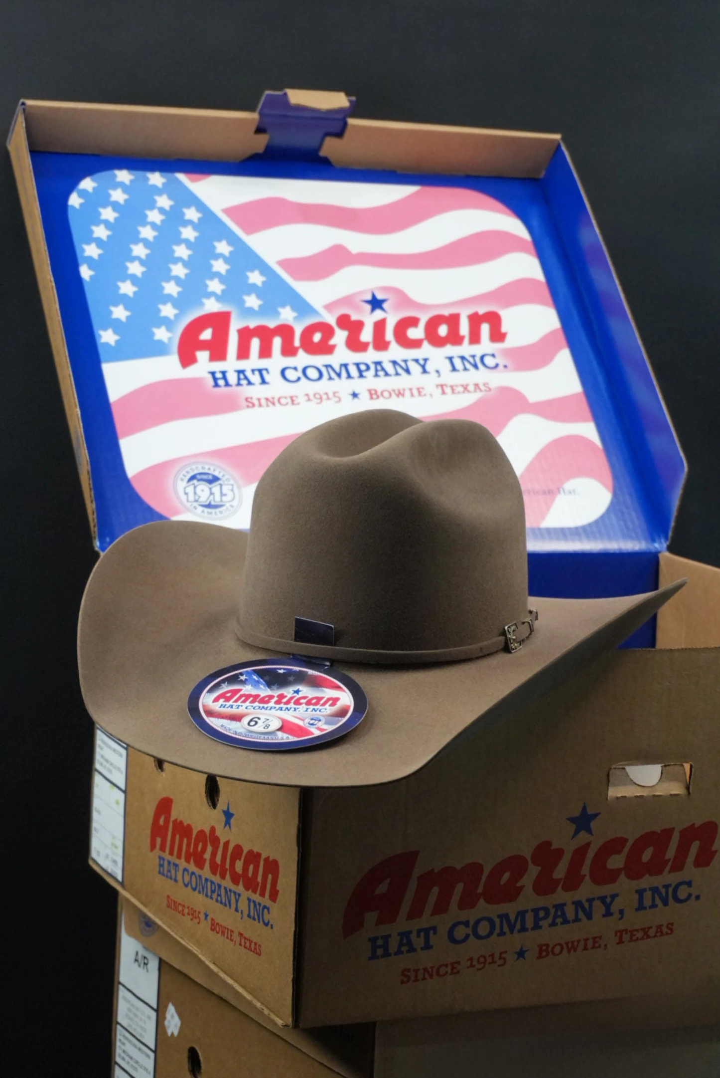 100x American Felt Hat Pecan
