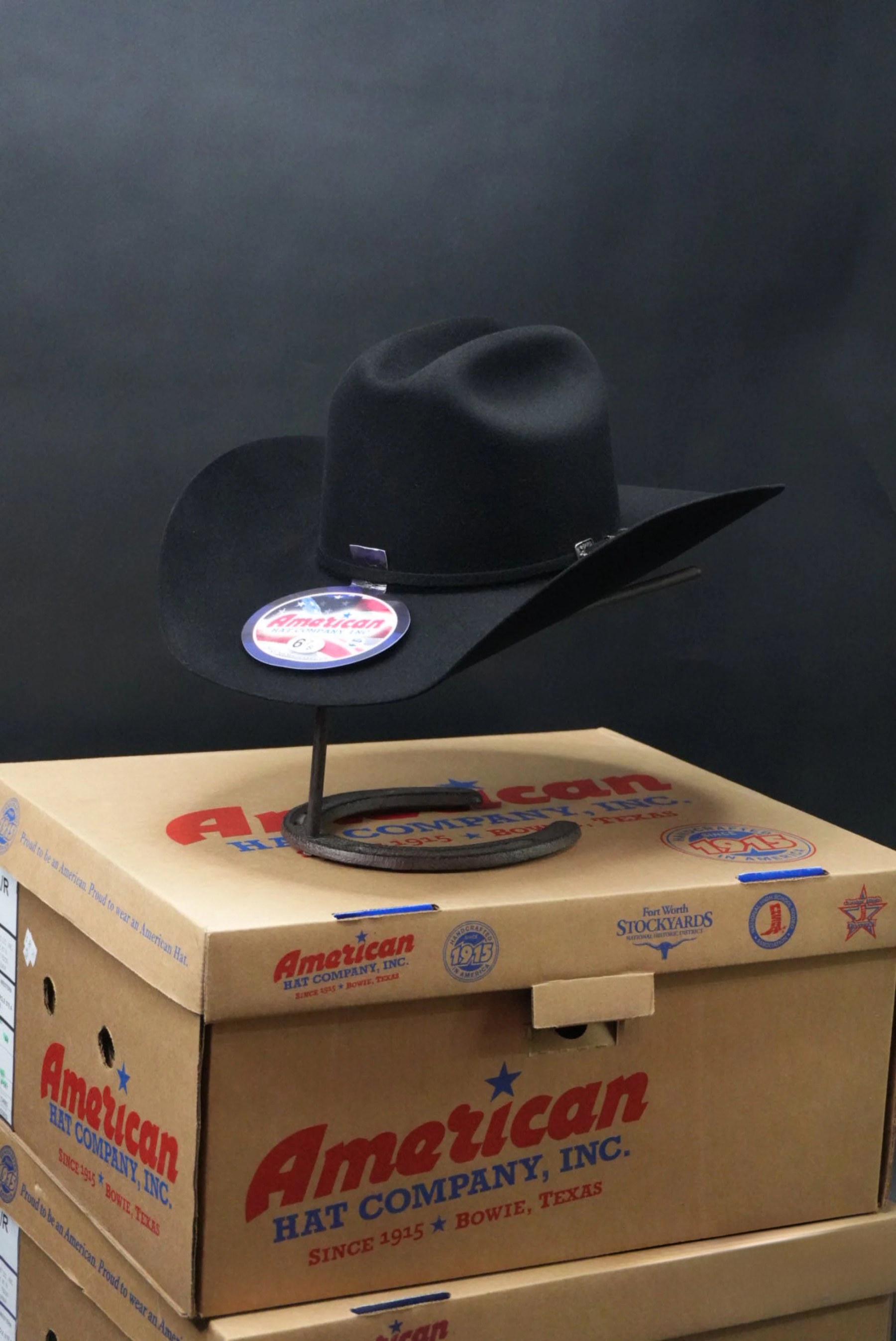 100X American Felt Hat Black