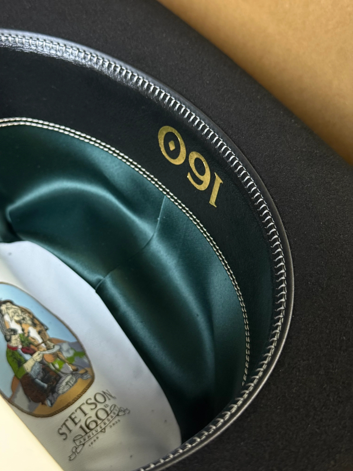 STETSON 100X THE GOLDEN EAGLE BLACK COPA ALTA PREMIUM FELT HAT