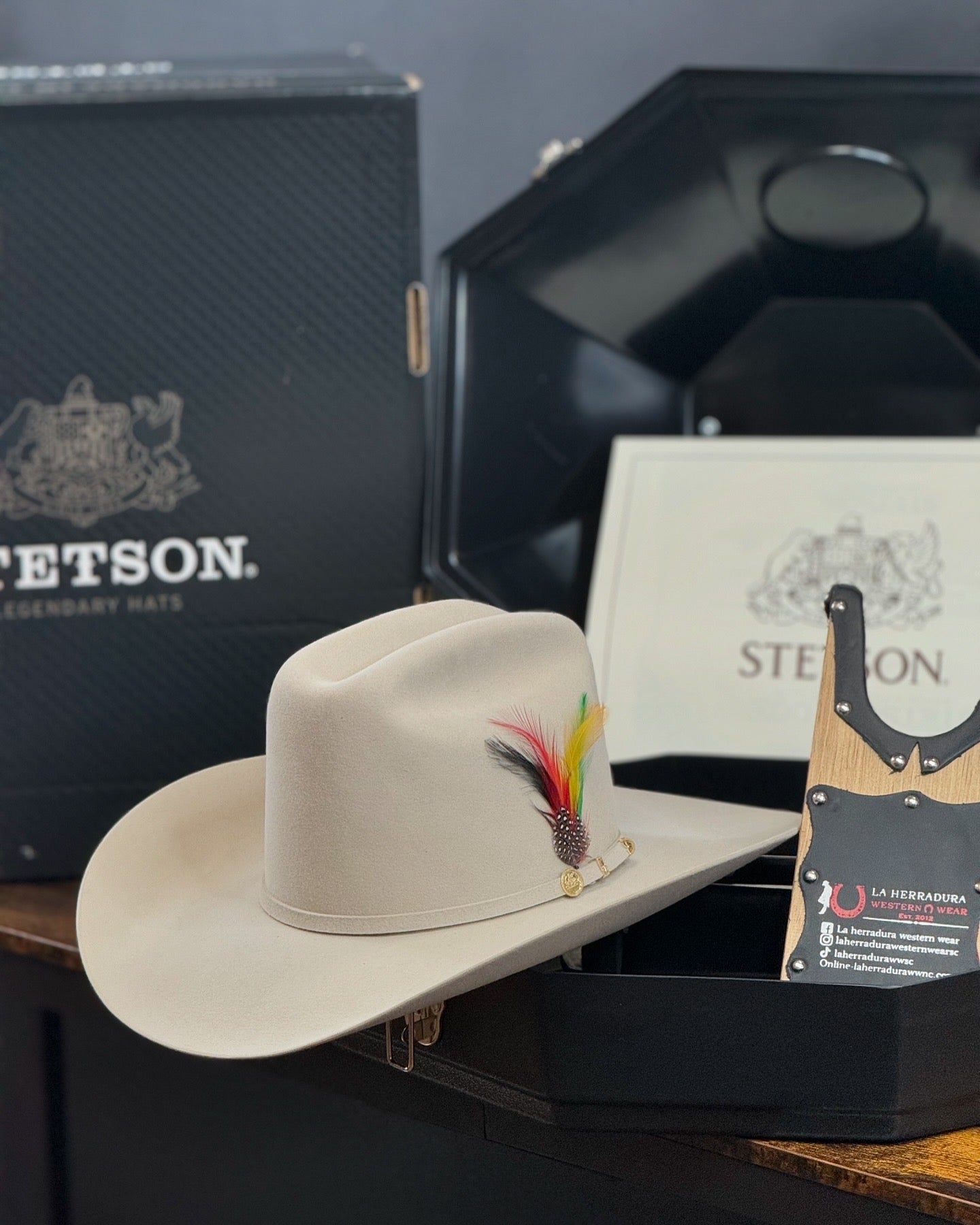 STETSON COWBOY HAT 100X EL PRESIDENTE SILVER BELLY