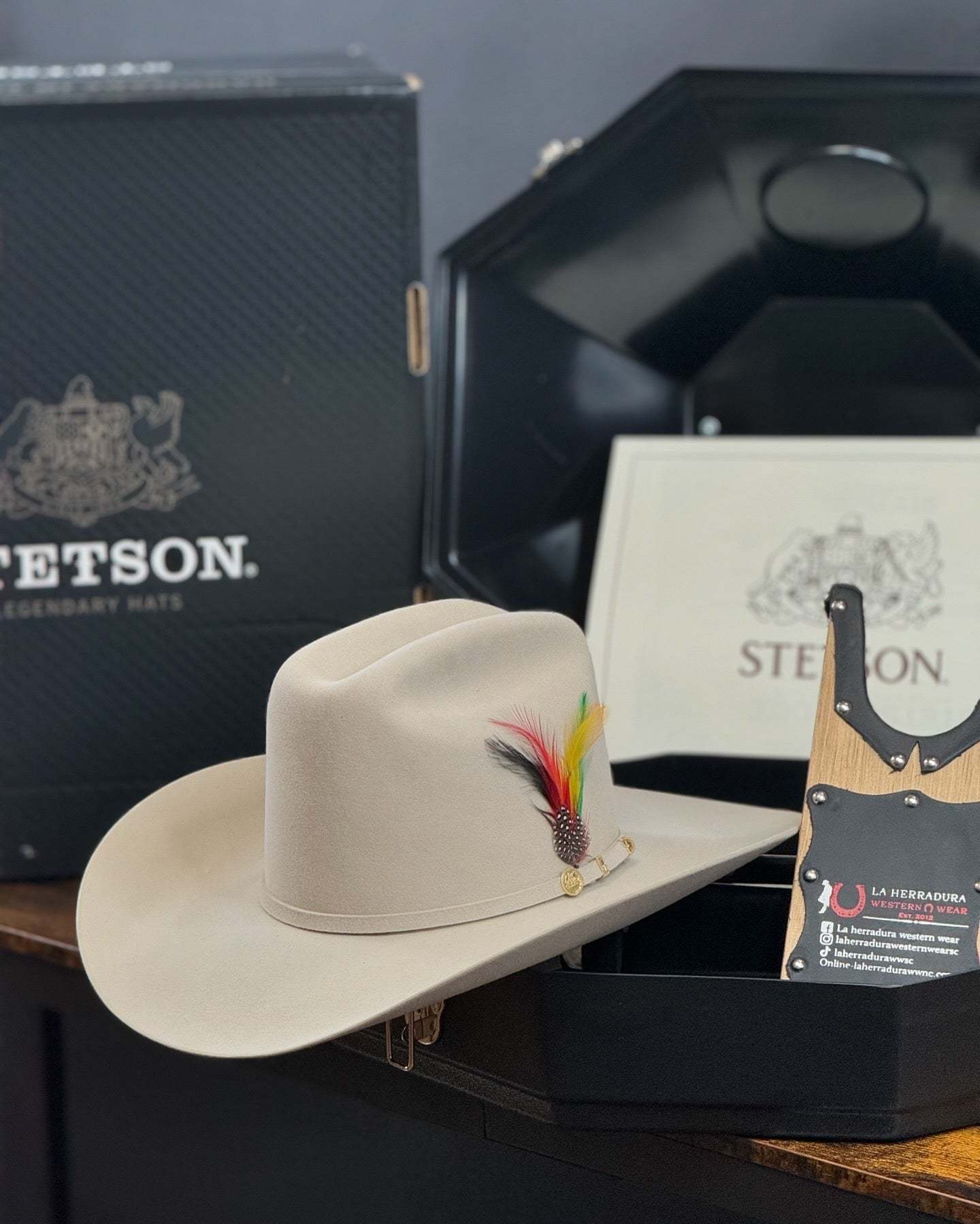 STETSON COWBOY HAT 100X EL PRESIDENTE SILVER BELLY