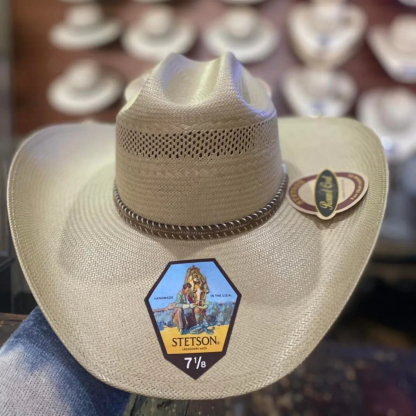 STETSON PLAIT 10X STRAW COWBOY HAT
