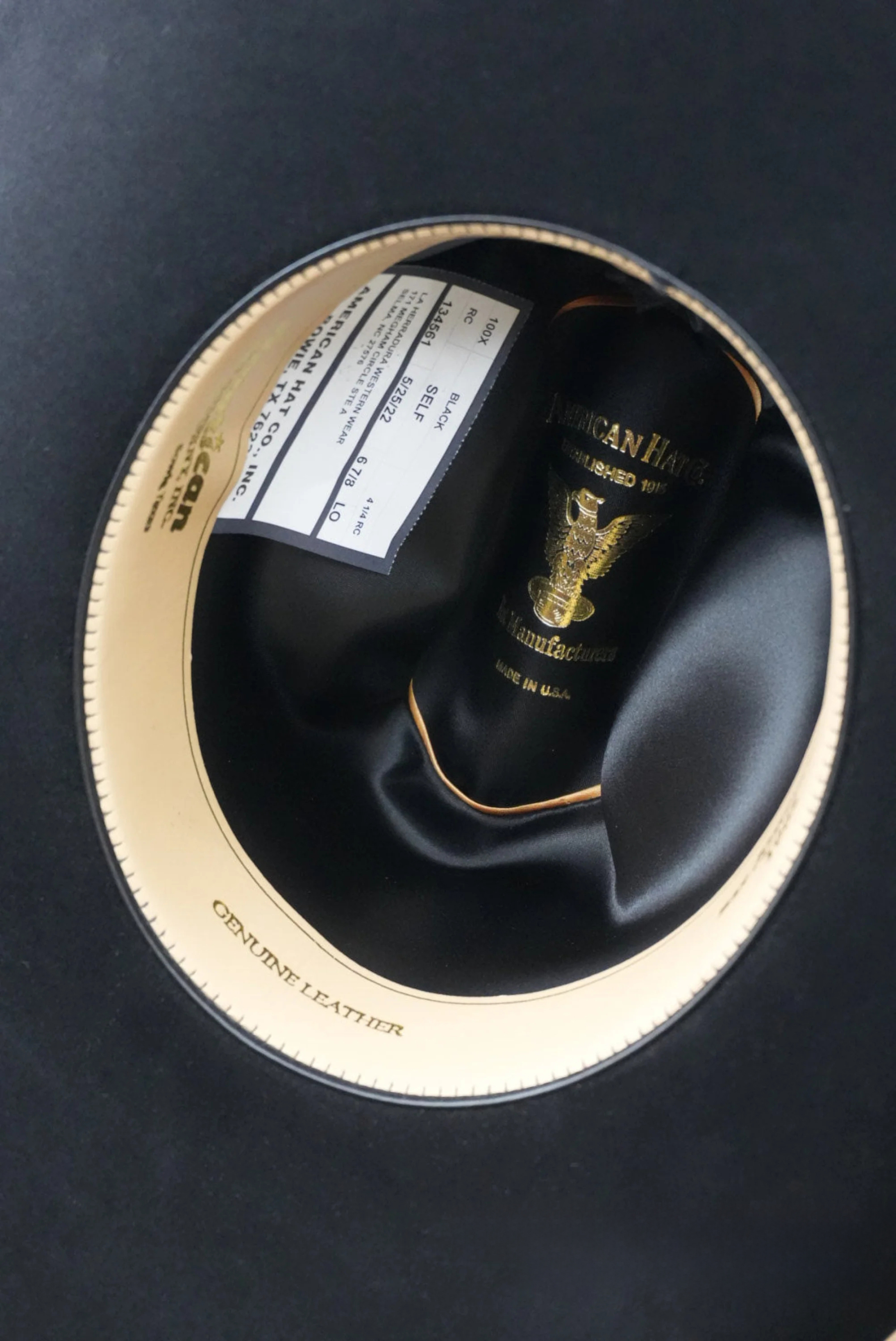 100X American Felt Hat Black