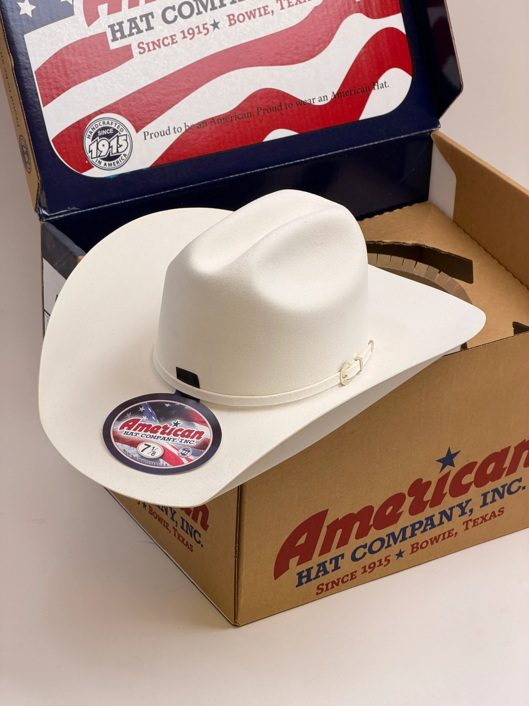 40X American Felt Hat White
