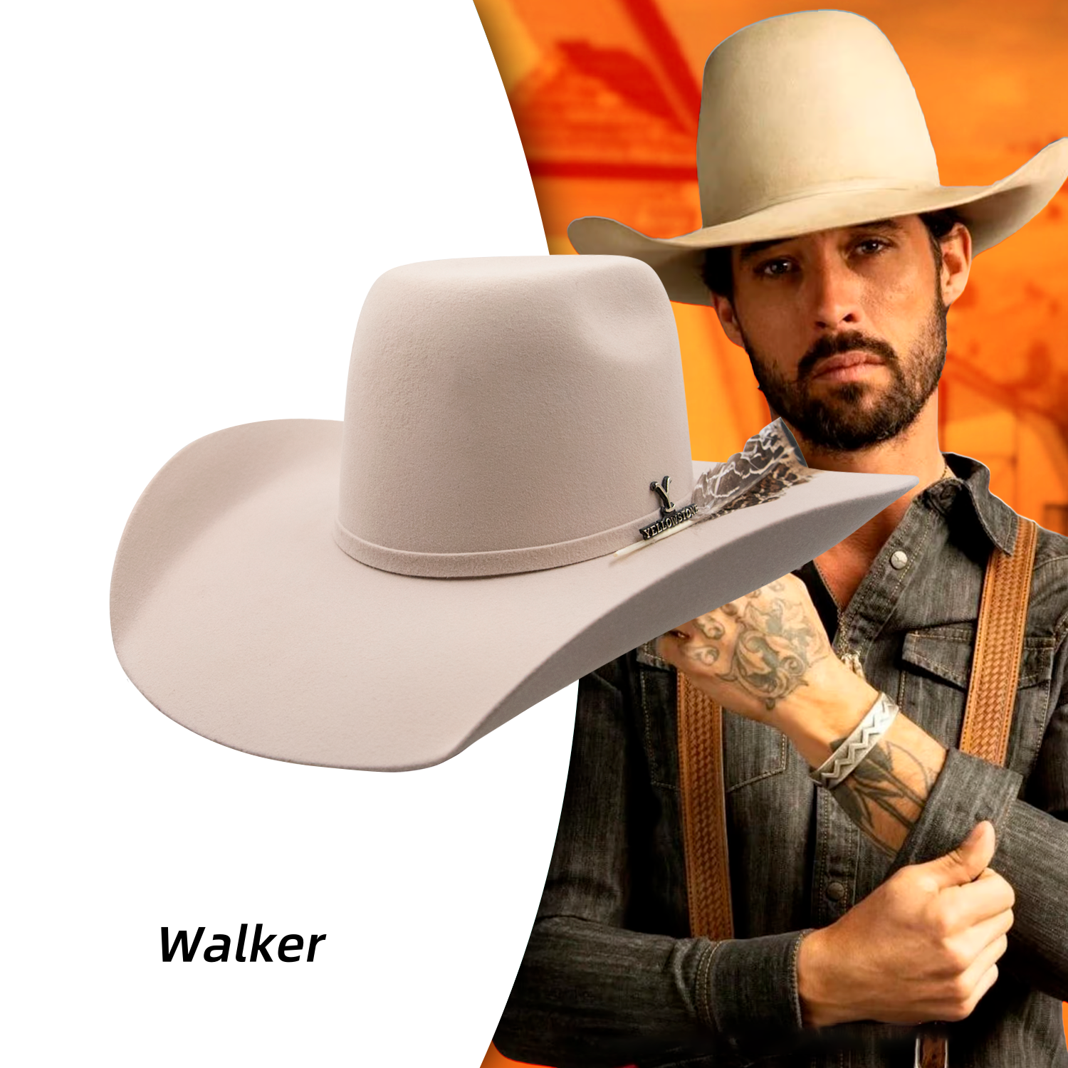 Bull Ranch 10X Walker SilverBelly Style