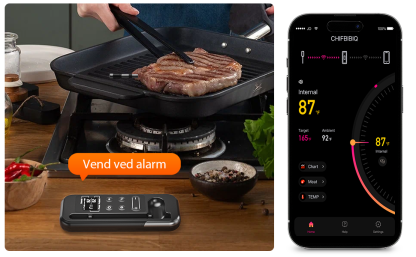 Grillpar BQ-60 – Trådløst Bluetooth-termometer til bøf, røgning og grillning