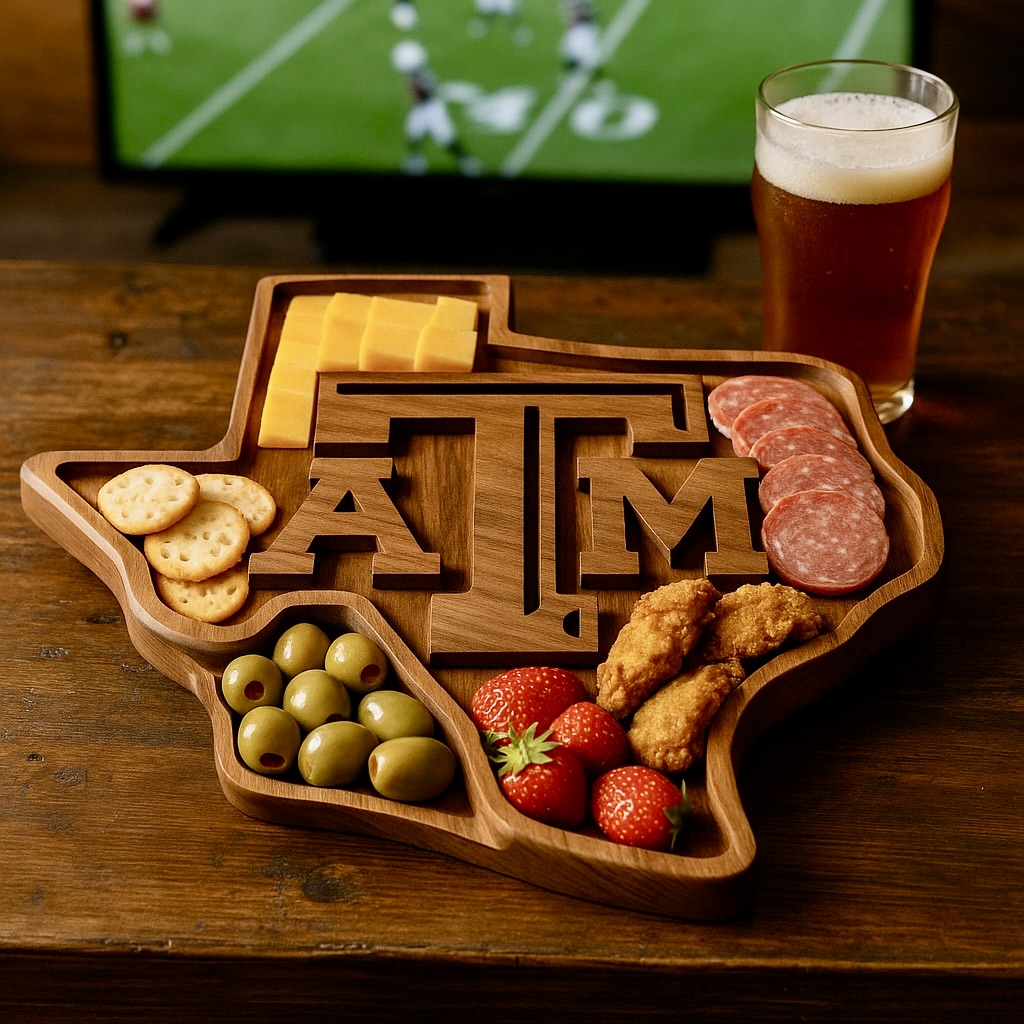 Team Spirit Wooden Charcuterie Board