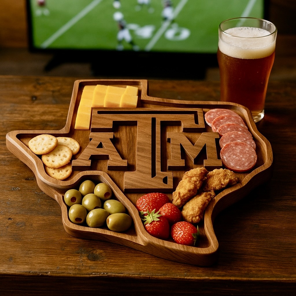Team Spirit Wooden Charcuterie Board