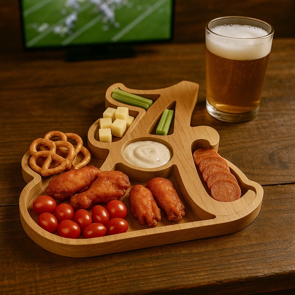 Team Spirit Wooden Charcuterie Board