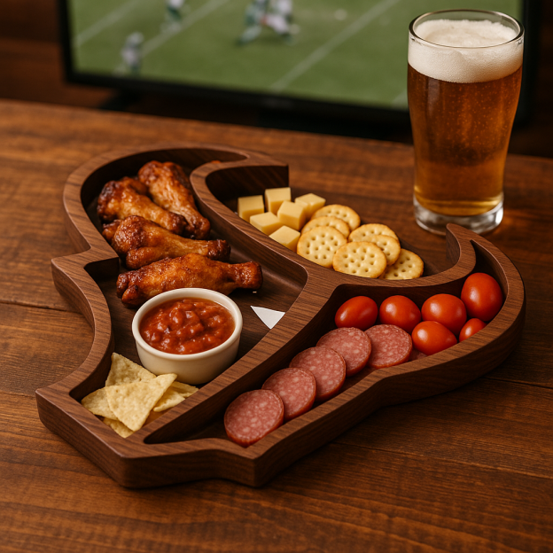 Team Legacy Wooden Charcuterie Board – Limited Edition Game Day Platter