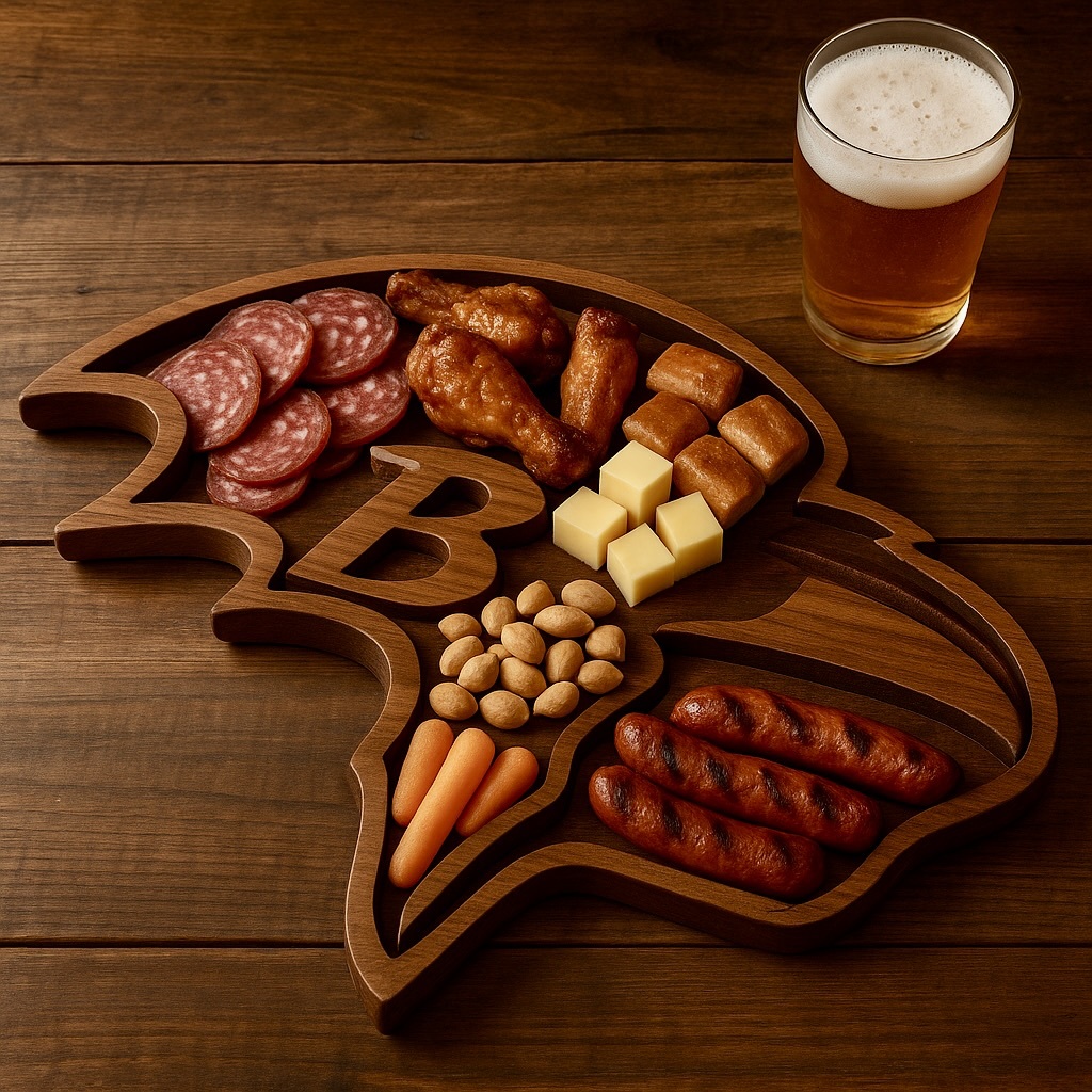 Team Legacy Wooden Charcuterie Board – Limited Edition Game Day Platter