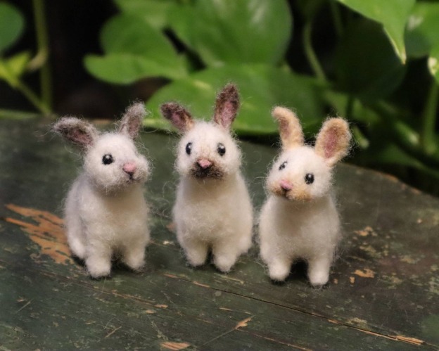 Needle Felted Baby Bunny