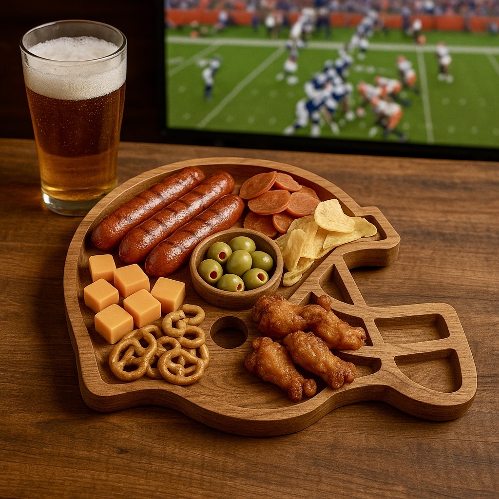Team Legacy Wooden Charcuterie Board – Limited Edition Game Day Platter