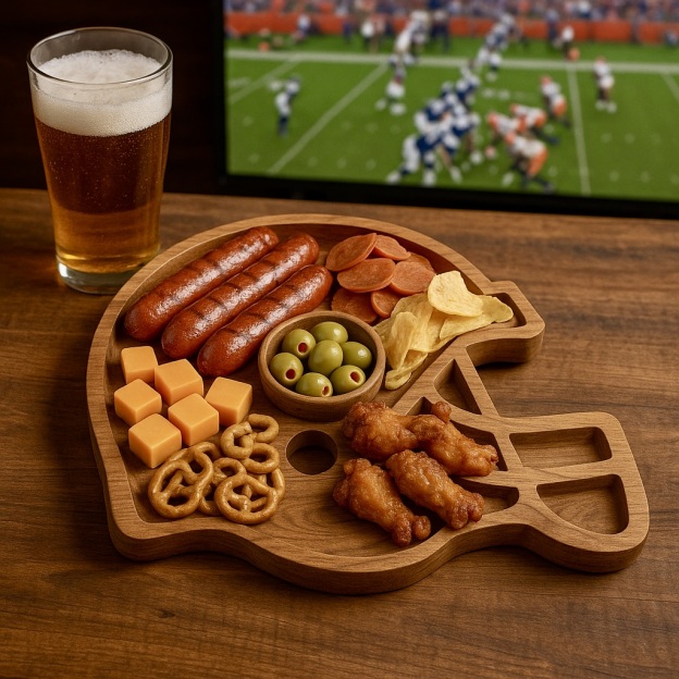 Team Legacy Wooden Charcuterie Board – Limited Edition Game Day Platter