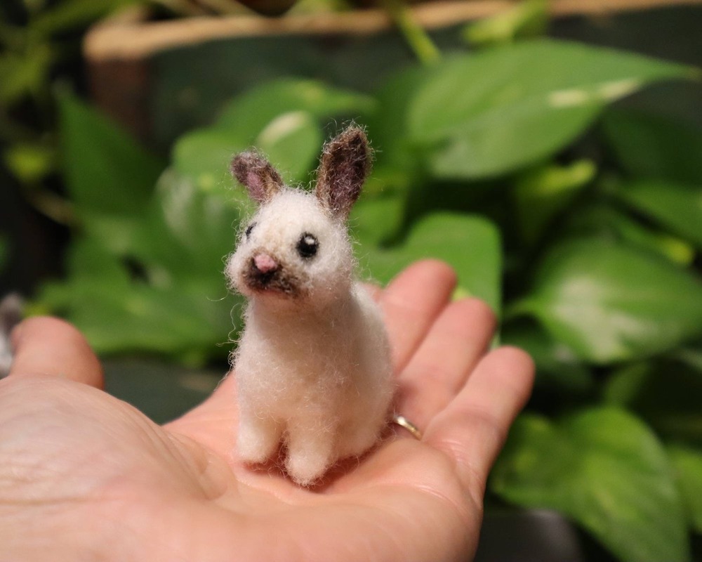 Needle Felted Baby Bunny