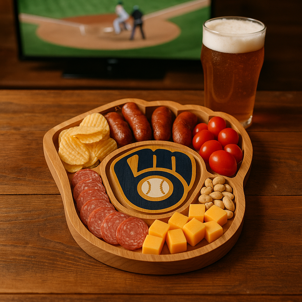  Baseball Spirit Wooden Charcuterie Board – Limited Edition