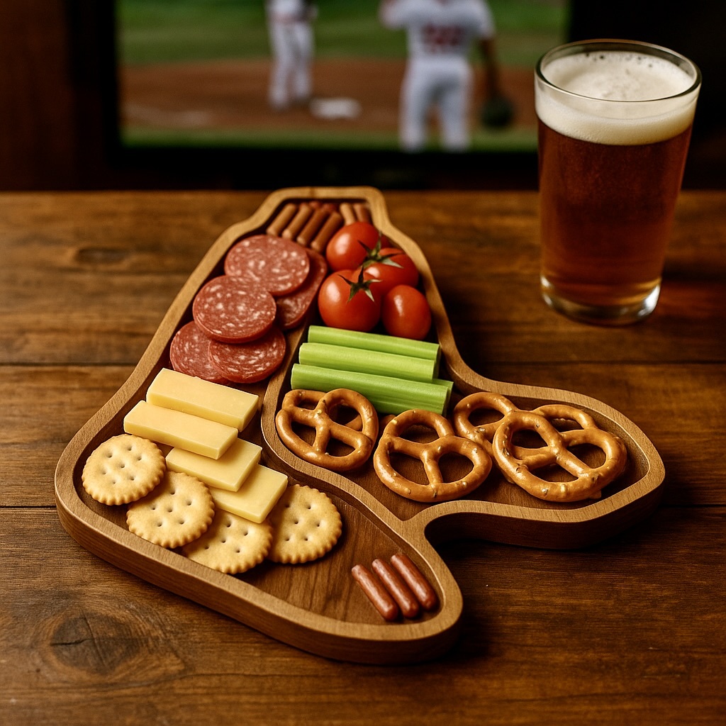  Baseball Spirit Wooden Charcuterie Board – Limited Edition