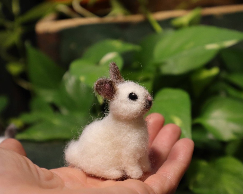 Needle Felted Baby Bunny