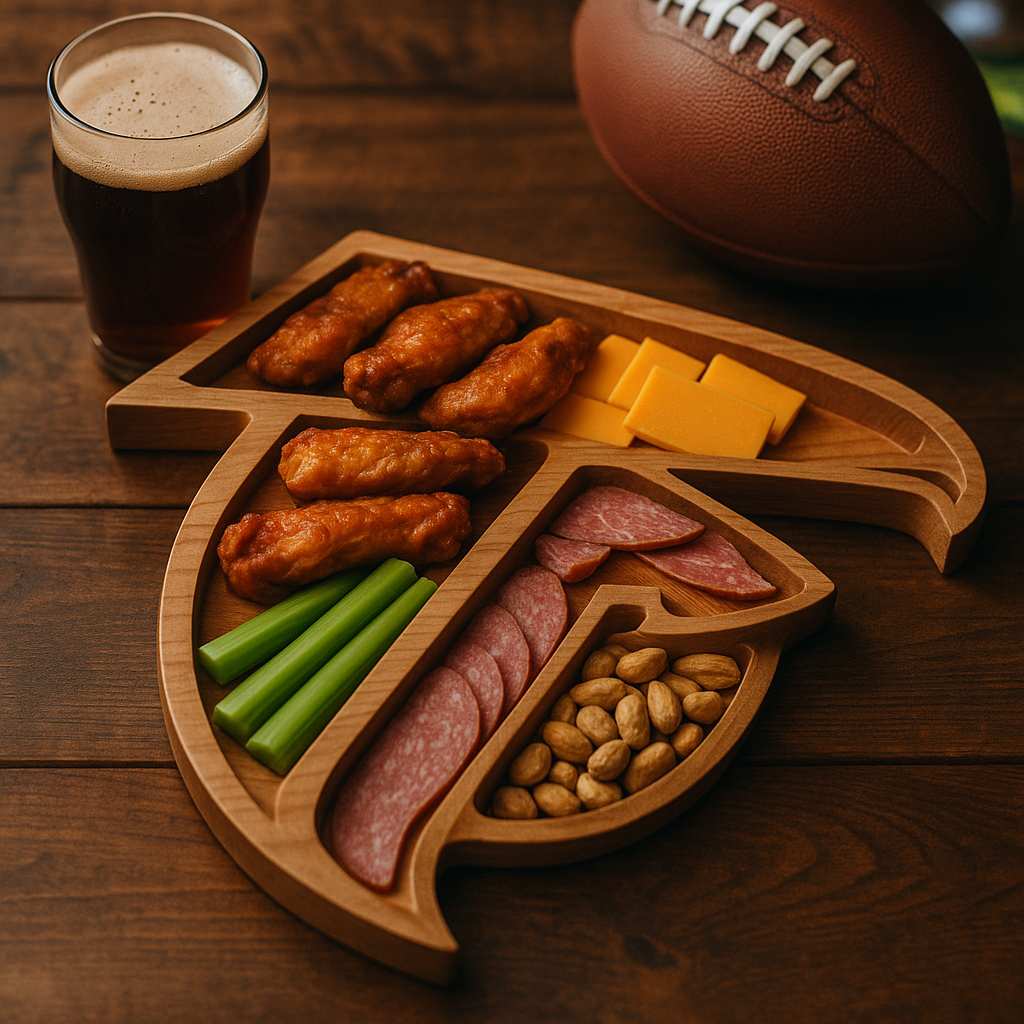 Team Legacy Wooden Charcuterie Board – Limited Edition Game Day Platter