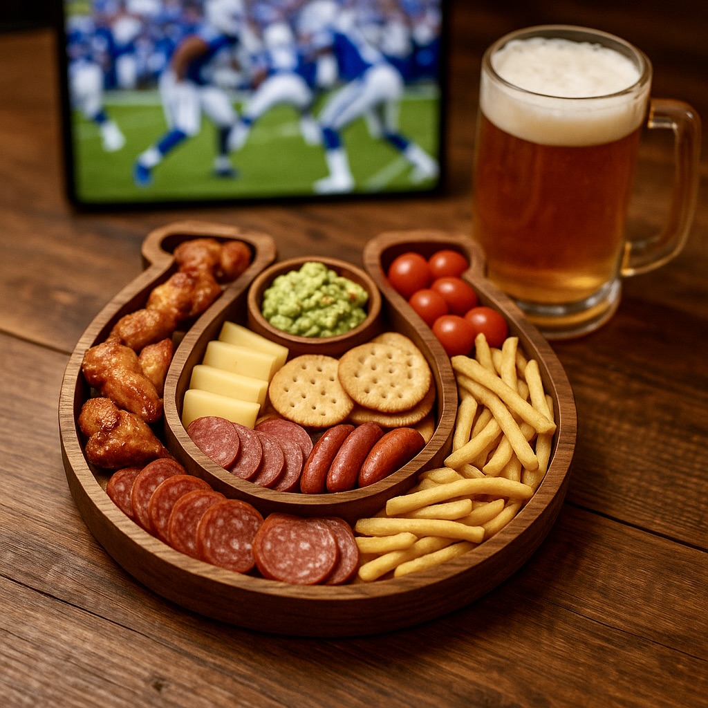 Team Legacy Wooden Charcuterie Board – Limited Edition Game Day Platter