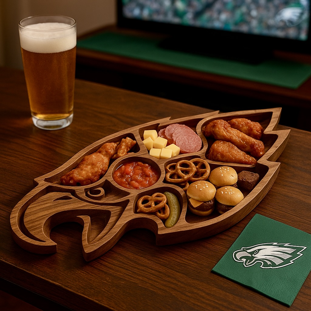 Team Legacy Wooden Charcuterie Board – Limited Edition Game Day Platter