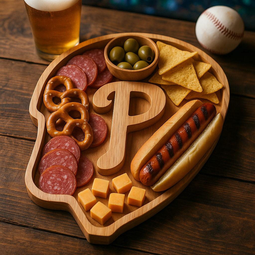  Baseball Spirit Wooden Charcuterie Board – Limited Edition