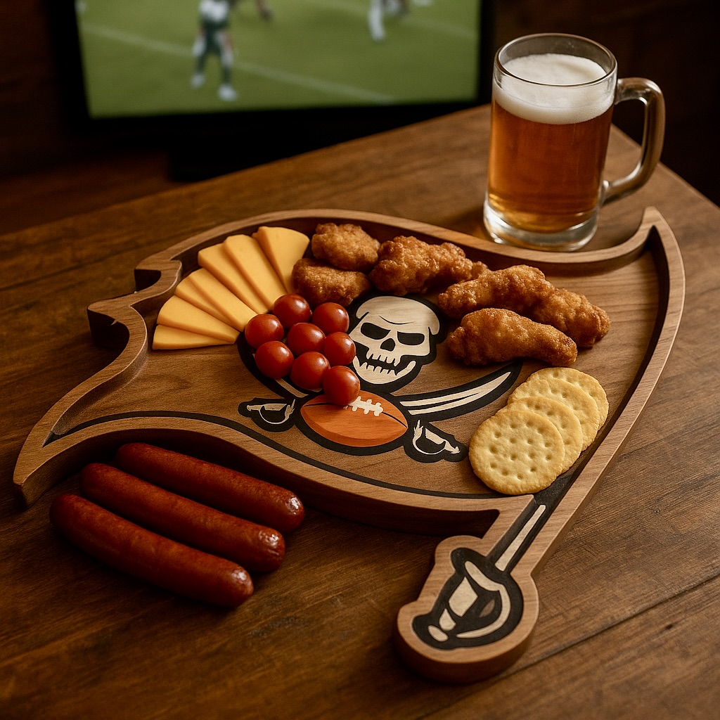 Team Legacy Wooden Charcuterie Board – Limited Edition Game Day Platter