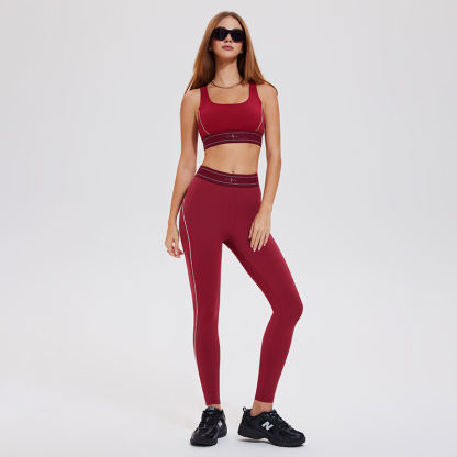 Women's Quick-Dry Breathable & Lightweight Gym Running Sports Bra & Yoga Leggings Set Stretch Workout Outfit-	 TCK50745