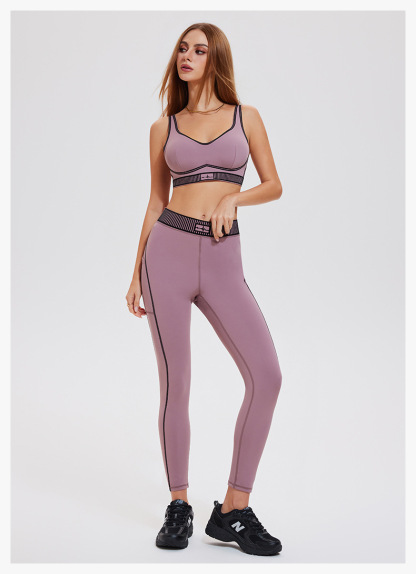 Custom High Quality 4 Way Stretch High Waist Flocking Yoga Pants 20% Spandex 80% Polyester Gym Leggings for Women-TCK50775