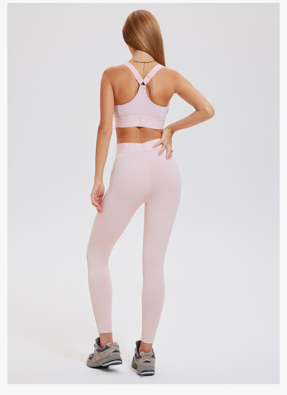 Women's Quick-Dry Breathable & Lightweight Gym Running Sports Bra & Yoga Leggings Set Stretch Workout Outfit-	 TCK50745