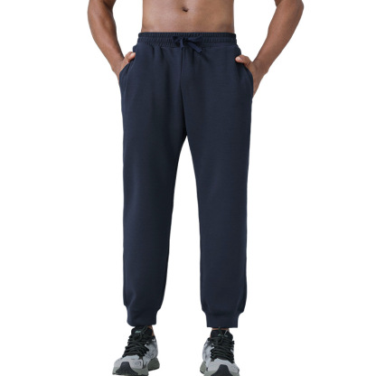Autumn and Winter New Leisure Tappered Sweatpants Cotton Knit Breathable Fabric Basketball Fitness Loose Track Pants