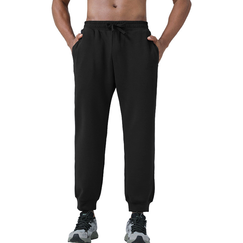 Autumn and Winter New Leisure Tappered Sweatpants Cotton Knit Breathable Fabric Basketball Fitness Loose Track Pants