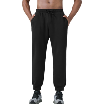 Autumn and Winter New Leisure Tappered Sweatpants Cotton Knit Breathable Fabric Basketball Fitness Loose Track Pants
