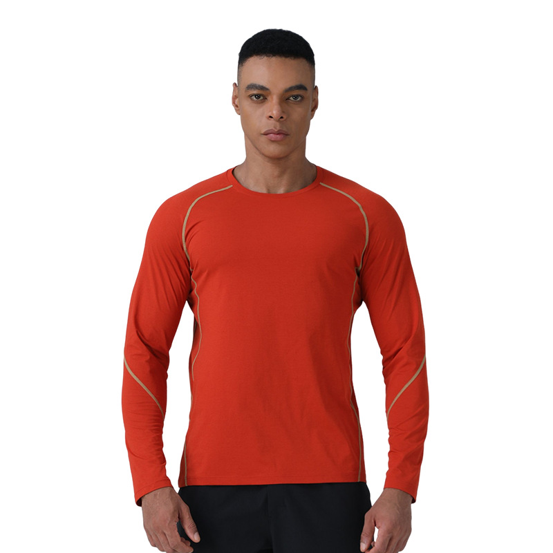 Outdoor Sports Long Sleeve Quick-Dry Breathable Fitness T-Shirt for Men Running Cycling Clothing Solona Basketball Top