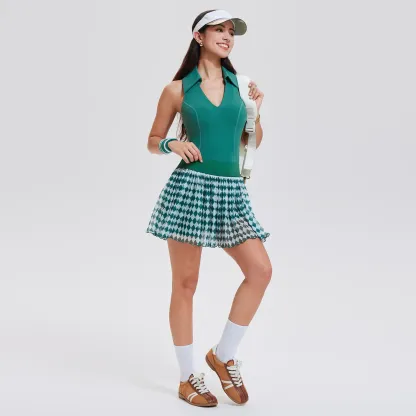 220gsm Pickleball Padel 2 Piece Sport Bra Skirts Set With Shorts Gym Fitness Custom Workout Clothing Skort Tennis Wear for Women