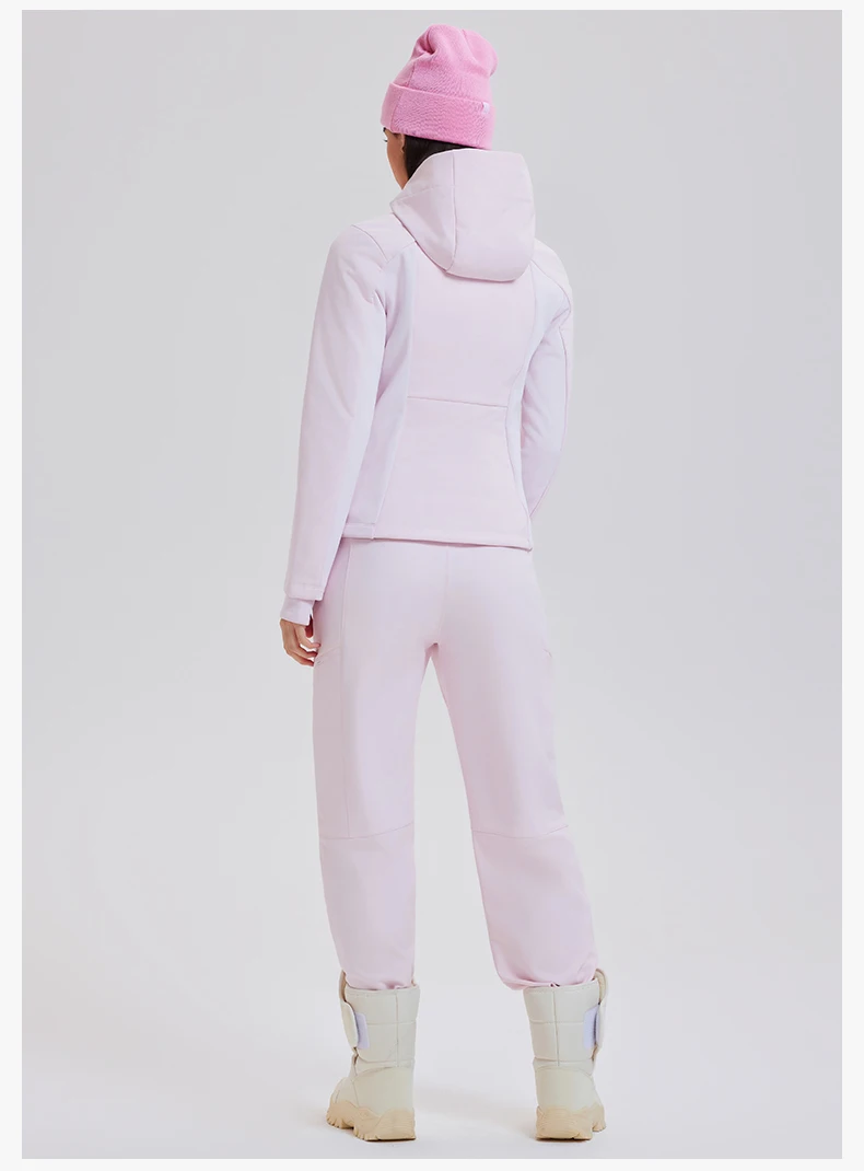 3-in-1 High Quality Thickened Warm Set Knitted Underpants Velvet Vest and Duck Down Jacket Set for Women Outdoor