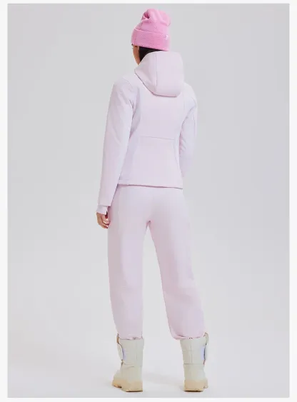 3-in-1 High Quality Thickened Warm Set Knitted Underpants Velvet Vest and Duck Down Jacket Set for Women Outdoor