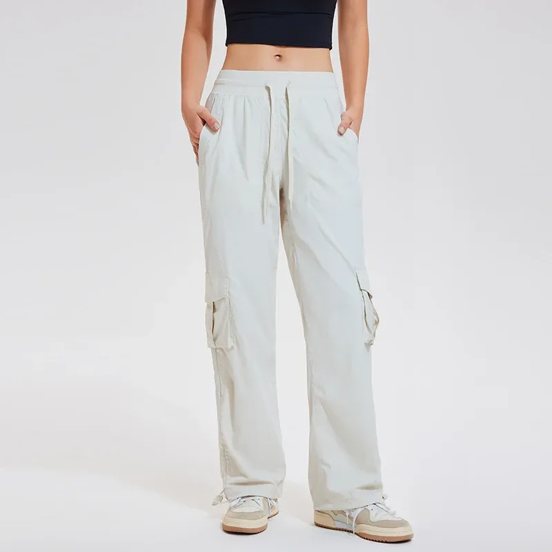 Streetwear Pants Multi-Pocket Straight-Leg Cargo Pants High Street Workwear Style Overalls Loose Casual Women's Pants