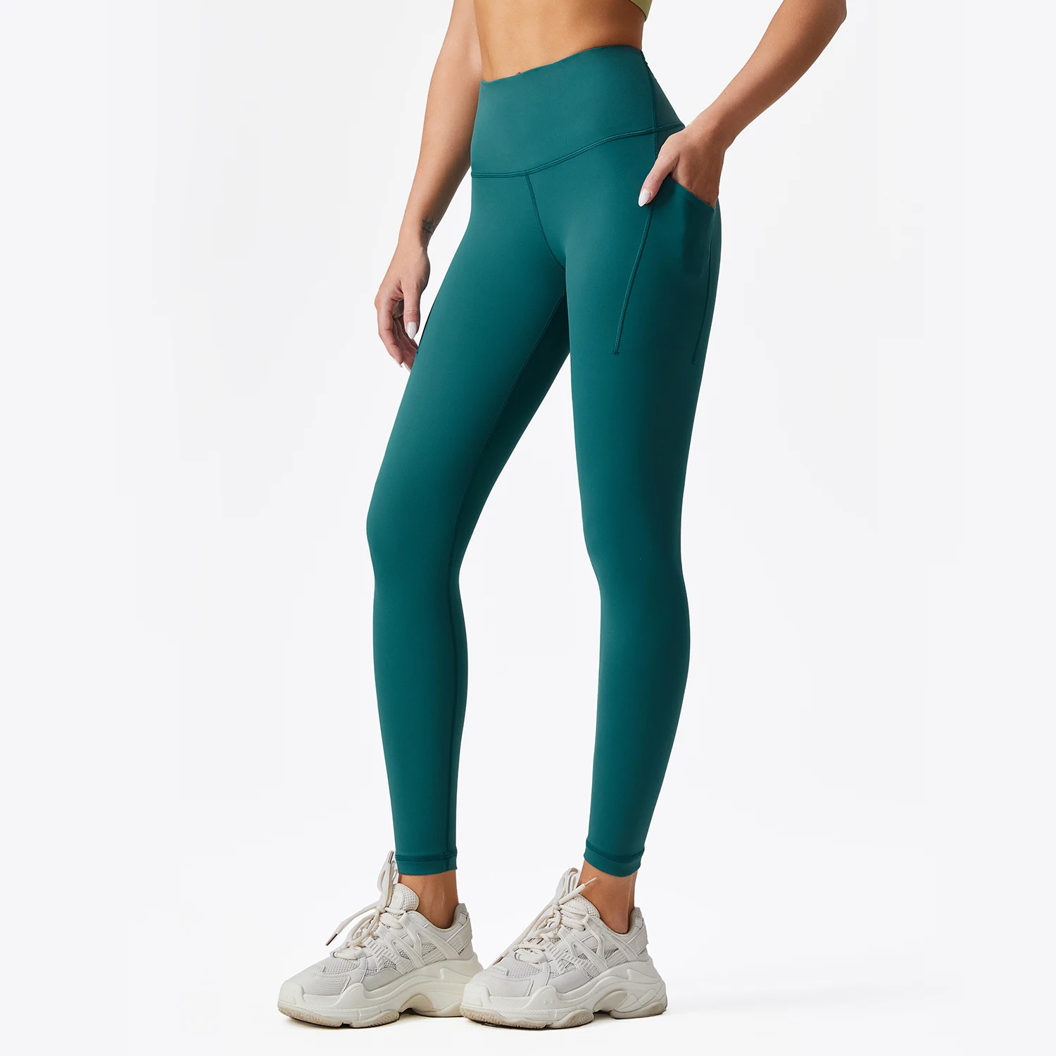 High Waisted Yoga Leggings Scrunch Butt Lifting Yoga Pants for Women With Pockets Workout Fitness Gym Wear