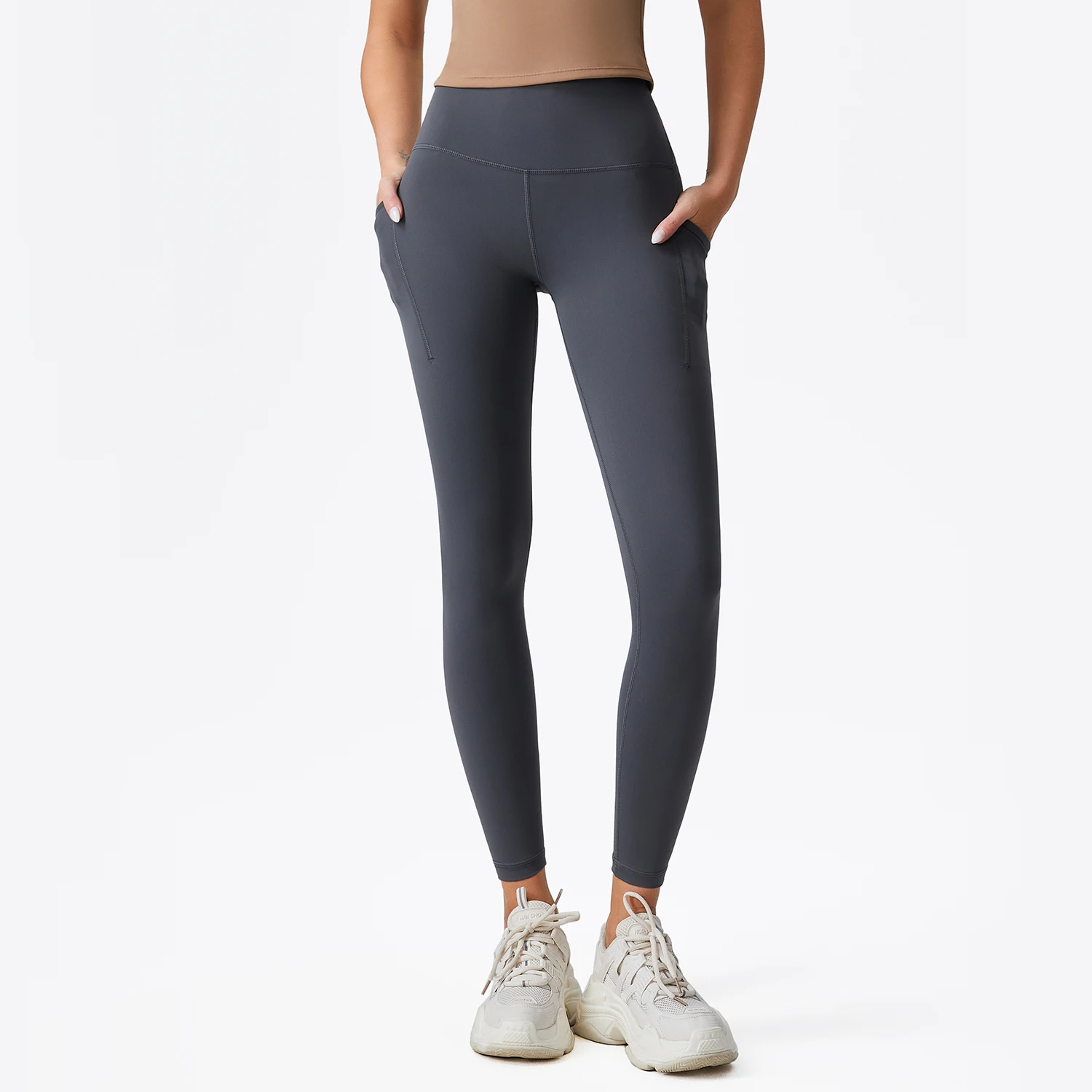 High Waisted Yoga Leggings Scrunch Butt Lifting Yoga Pants for Women With Pockets Workout Fitness Gym Wear