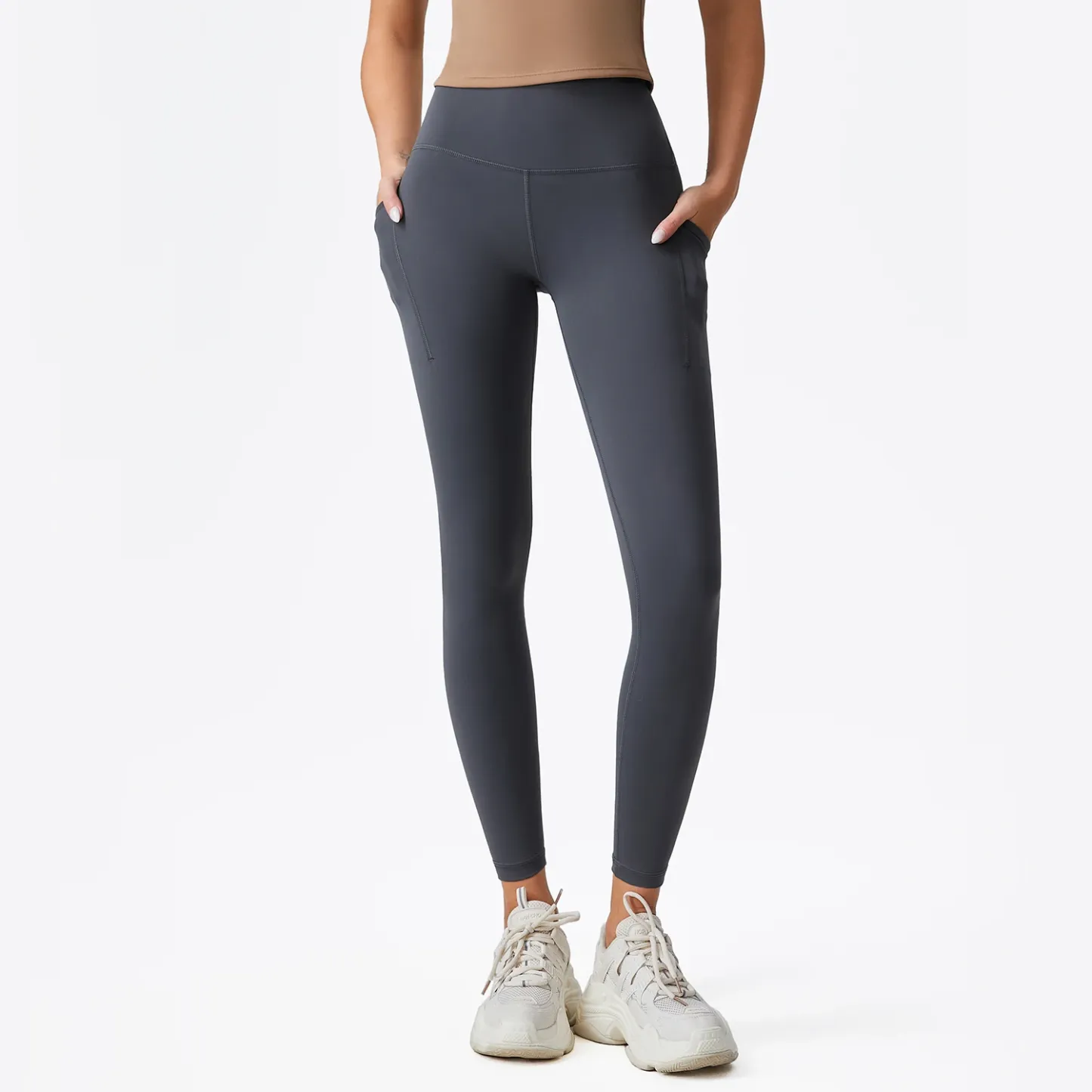 High Waisted Yoga Leggings Scrunch Butt Lifting Yoga Pants for Women With Pockets Workout Fitness Gym Wear