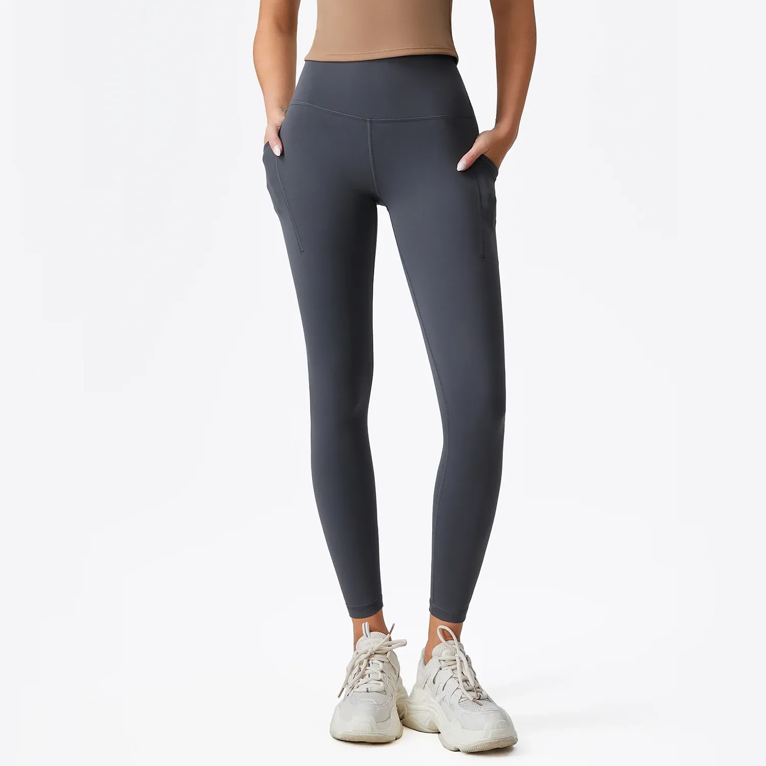 High Waisted Yoga Leggings Scrunch Butt Lifting Yoga Pants for Women With Pockets Workout Fitness Gym Wear