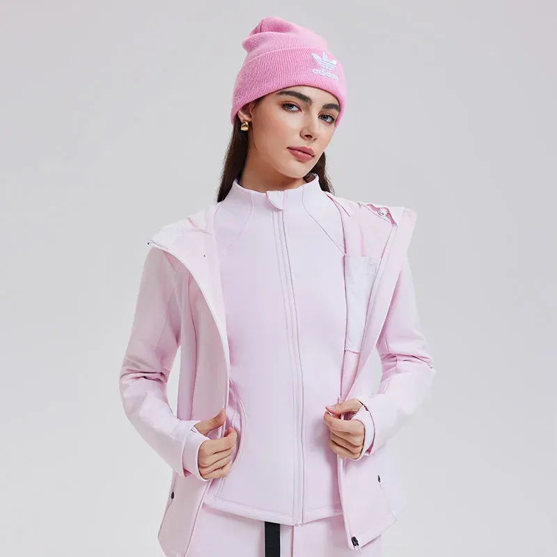 3-in-1 High Quality Thickened Warm Set Knitted Underpants Velvet Vest and Duck Down Jacket Set for Women Outdoor